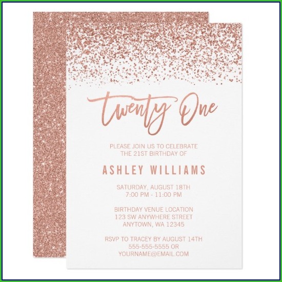 Rose Gold Invitation Template Free Rose Gold Invitation Template Free
