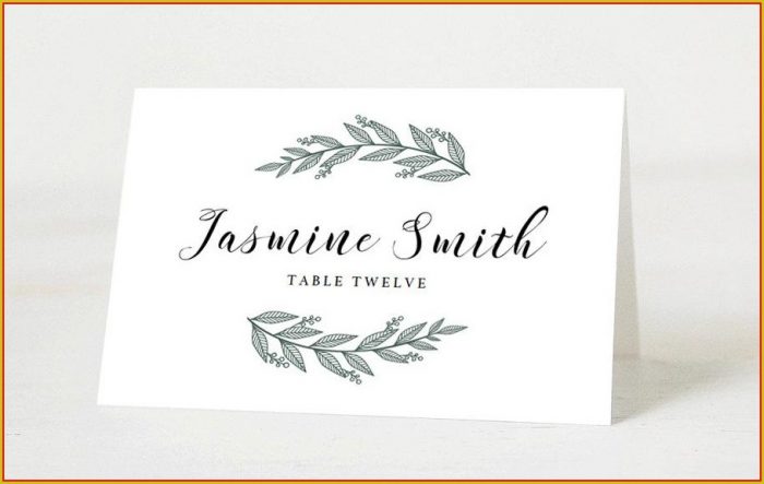 Seating Name Cards Template Seating Name Cards Template