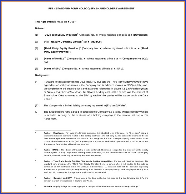 Shareholders Agreement Template Uk Shareholders Agreement Template Uk