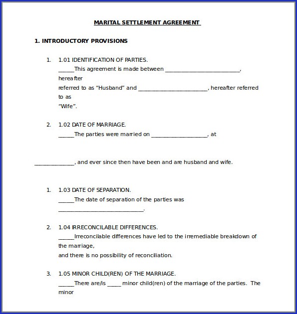 Simple Separation Agreement Template Ontario Simple Separation Agreement Template Ontario