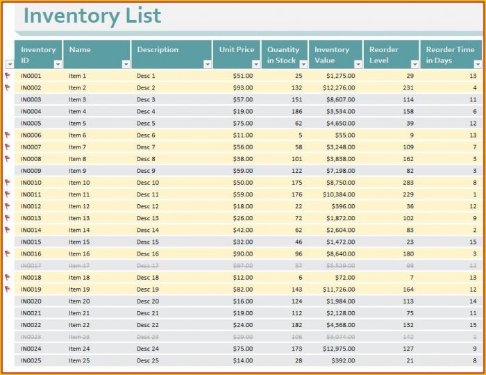 Small Business Inventory Spreadsheet Template Small Business Inventory Spreadsheet Template