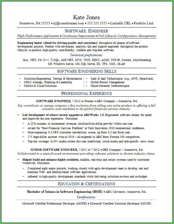 Software Developer Resume Template Software Developer Resume Template
