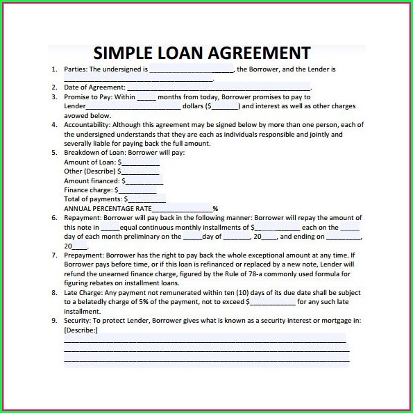 Standard Loan Agreement Template Standard Loan Agreement Template