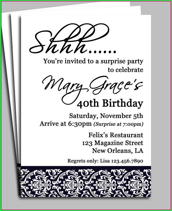 Surprise Party Invite Template Free Surprise Party Invite Template Free