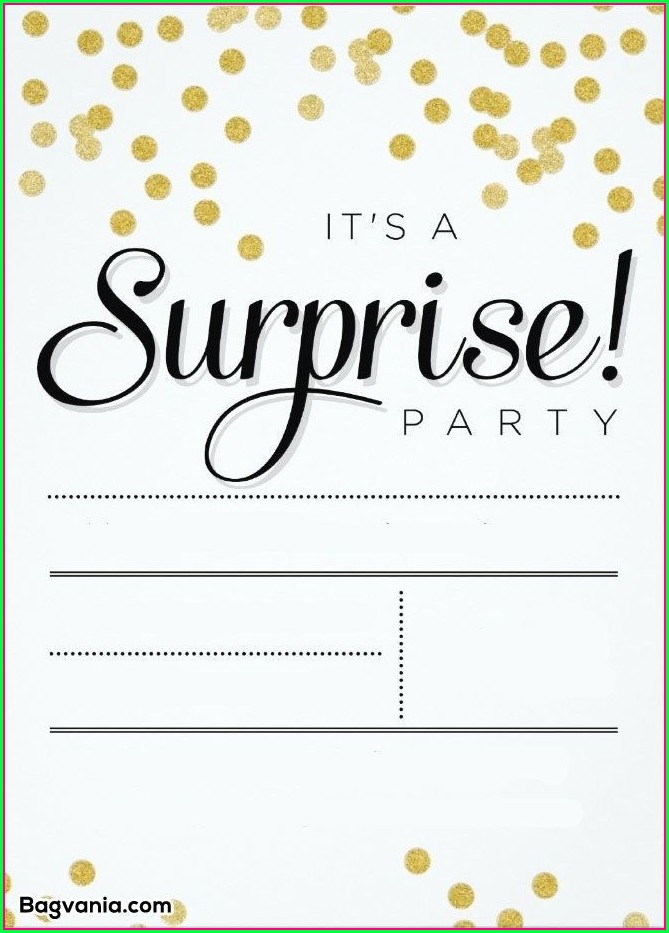 Surprise Party Invite Template Surprise Party Invite Template