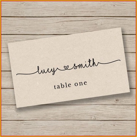 Table Seating Name Cards Template Table Seating Name Cards Template