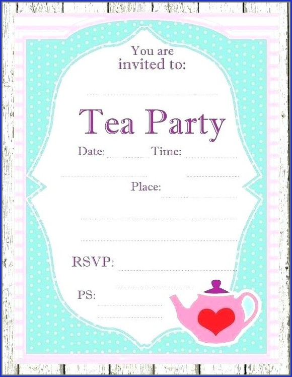 Tea Party Invitation Templates Free Download Tea Party Invitation Templates Free Download
