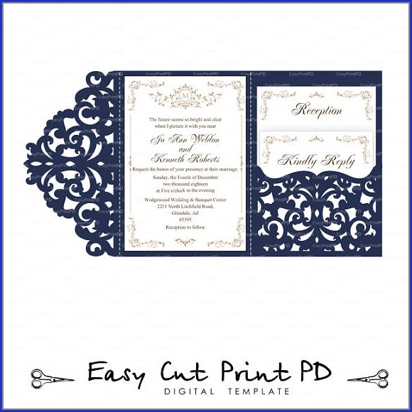 Tri Fold Wedding Invitation Template Tri Fold Wedding Invitation Template