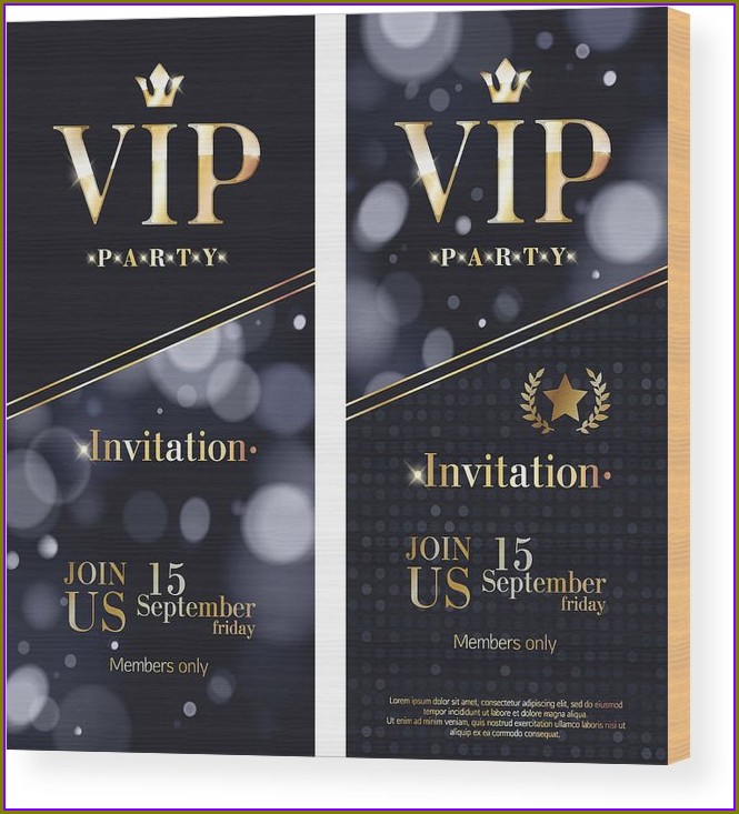 Vip Invitation Card Template Vip Invitation Card Template