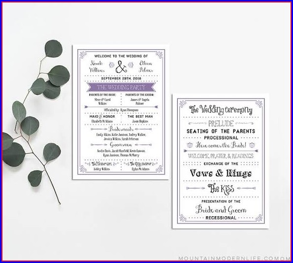 Wedding Pamphlet Template Free Wedding Pamphlet Template Free