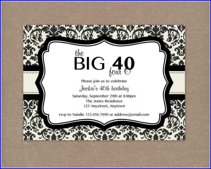 40th Birthday Invitation Templates Free Printable 40th Birthday Invitation Templates Free Printable