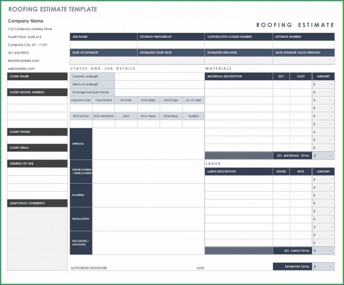 Ic Roofing Estimate Template Ic Roofing Estimate Template