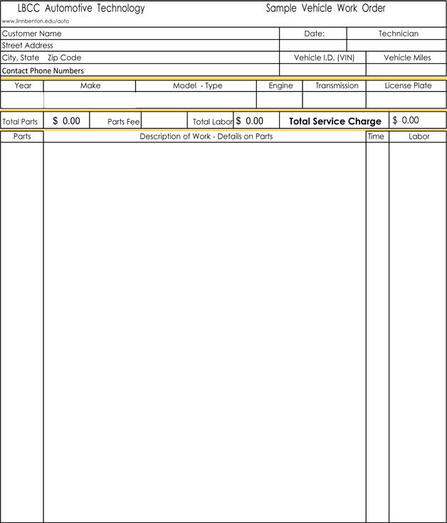 Automotive Auto Repair Invoice Template Automotive Auto Repair Invoice Template