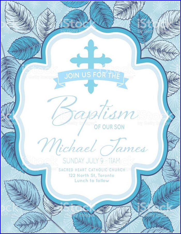 Baby Boy Free Baptism Invitation Template Baby Boy Free Baptism Invitation Template