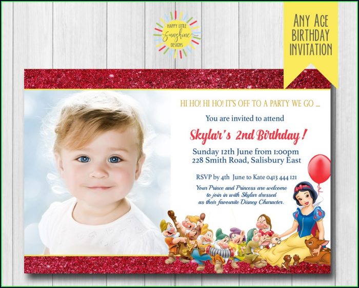 Baby Snow White Invitation Template Baby Snow White Invitation Template