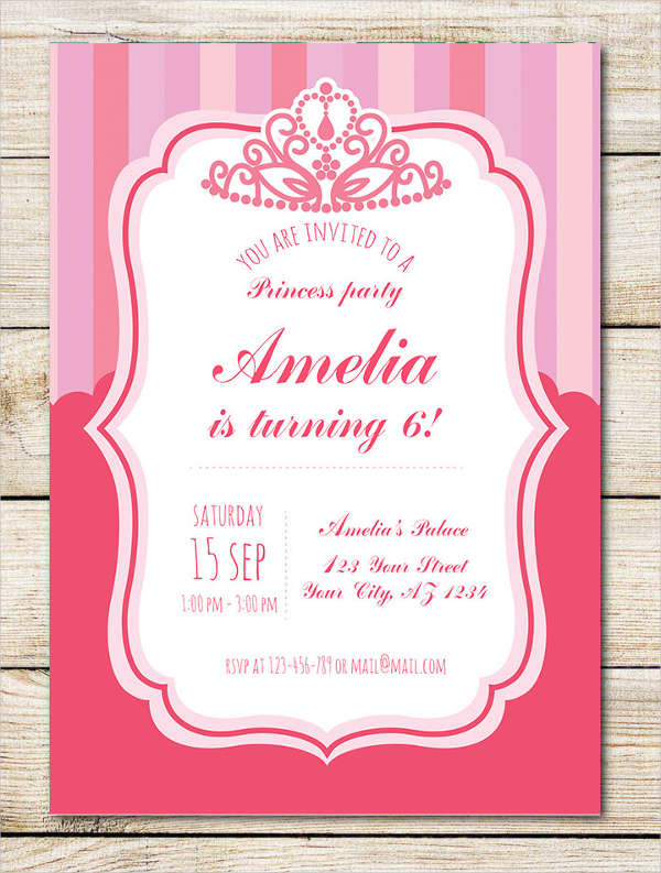Birthday Crown Invitation Template Birthday Crown Invitation Template