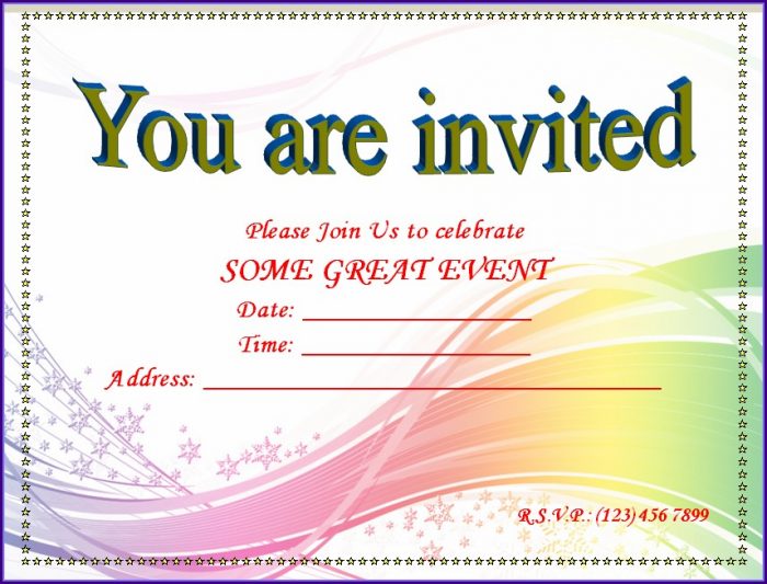 Blank Templates For Invitation Cards Blank Templates For Invitation Cards