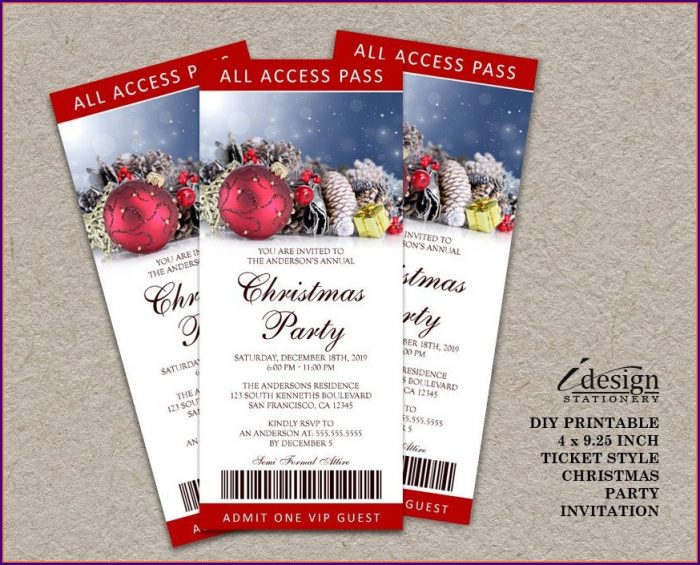 Christmas Dinner Tickets Templates Christmas Dinner Tickets Templates