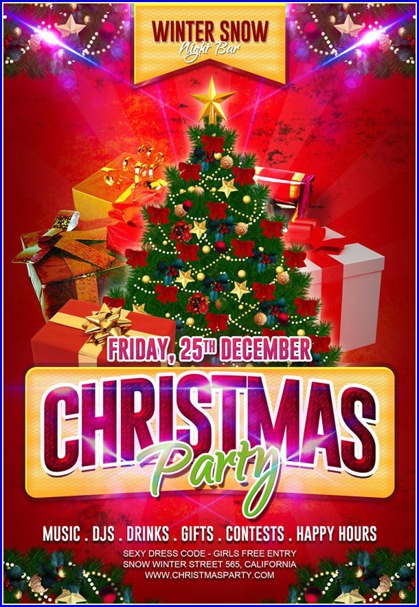 Christmas Party Flyers Templates Free Christmas Party Flyers Templates Free