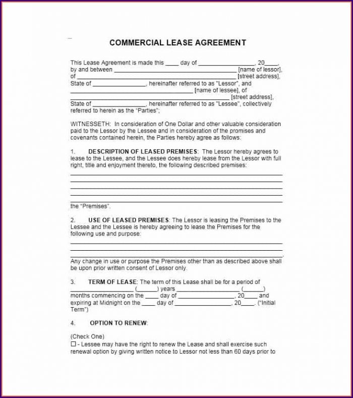 Commercial Lease Agreement Template Free Pdf Commercial Lease Agreement Template Free Pdf