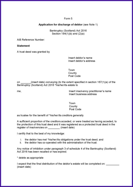 Deed Of Trust Template Ireland Deed Of Trust Template Ireland