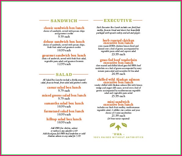Downloadable Catering Menu Template Word Downloadable Catering Menu Template Word