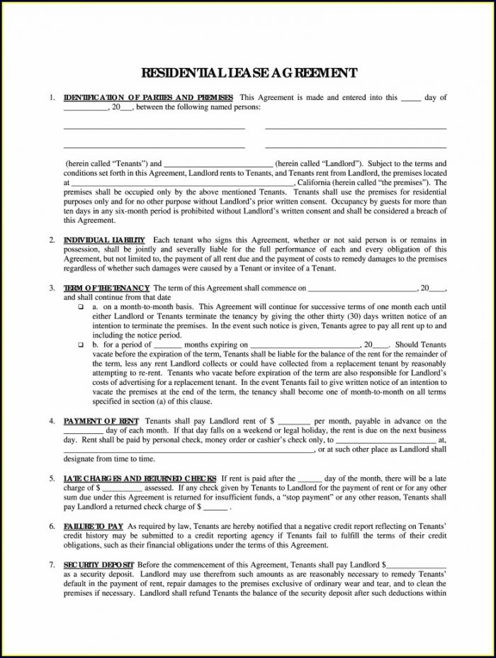 Downloadable Tenant Lease Agreement Template Downloadable Tenant Lease Agreement Template