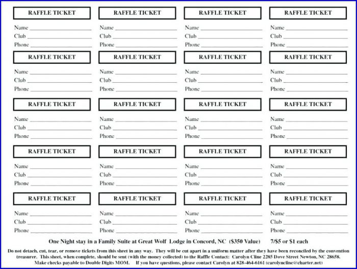 Drawing Entry Ticket Template Drawing Entry Ticket Template