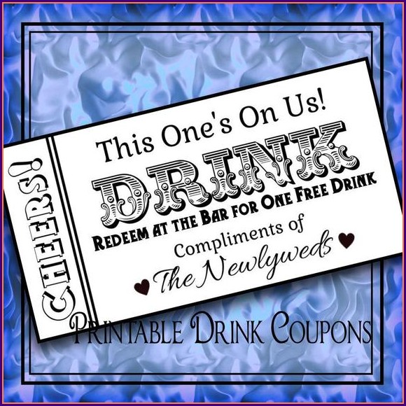 Drink Token Template Word Drink Token Template Word