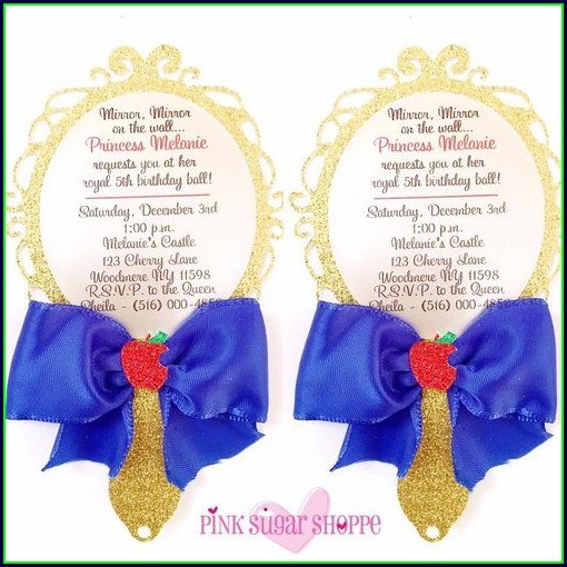 Elegant Snow White Invitation Template Elegant Snow White Invitation Template