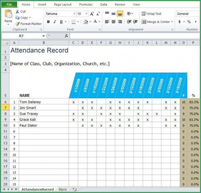 Employee Attendance Spreadsheet Template Employee Attendance Spreadsheet Template