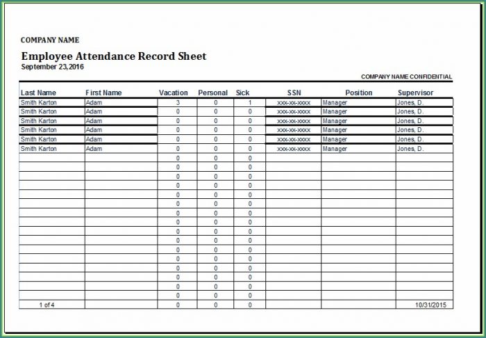 Employee Attendance Spreadsheet Template Excel Employee Attendance Spreadsheet Template Excel