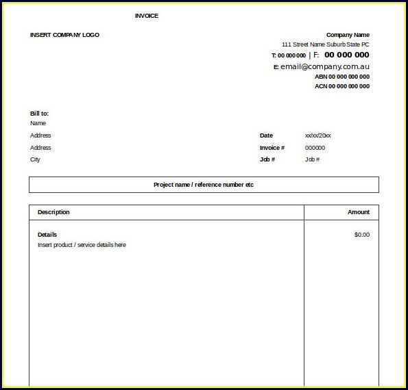 Excel Billing Invoice Template Excel Billing Invoice Template