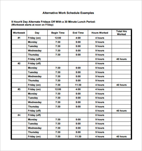 Excel Spreadsheet Monthly Work Schedule Template Excel Spreadsheet Monthly Work Schedule Template