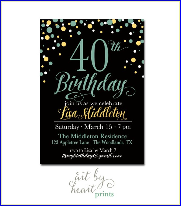 Free 40th Birthday Invitation Templates For Adults Free 40th Birthday Invitation Templates For Adults