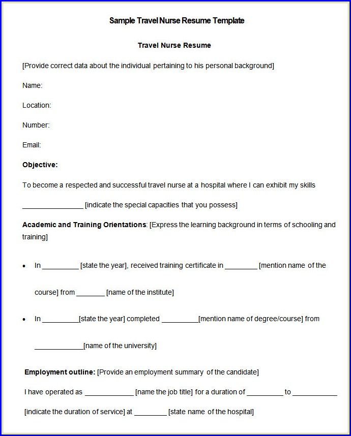 Free Nursing Resume Templates Download Free Nursing Resume Templates Download