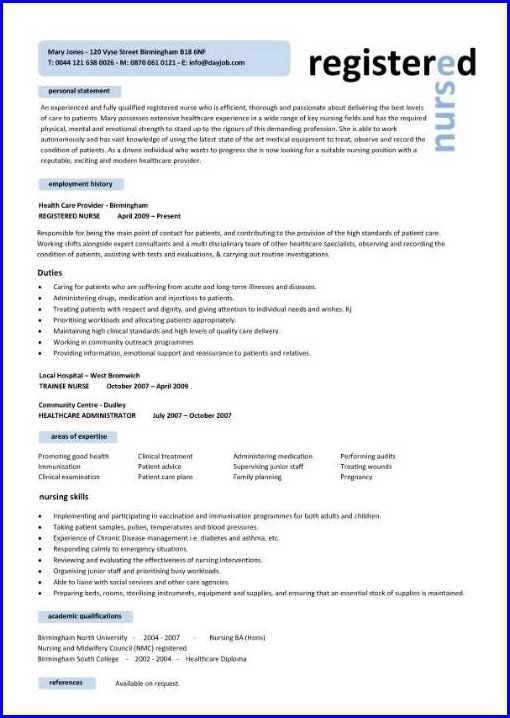 Free Nursing Resume Templates Free Nursing Resume Templates