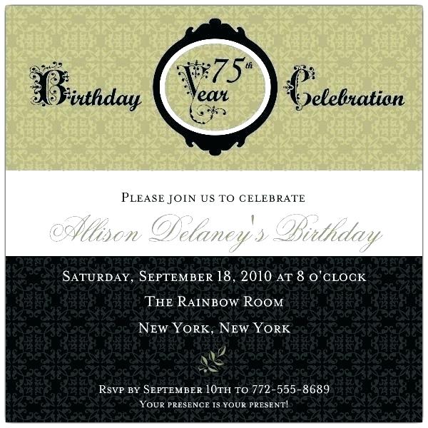 Free Printable 75th Birthday Invitation Templates Free Printable 75th Birthday Invitation Templates