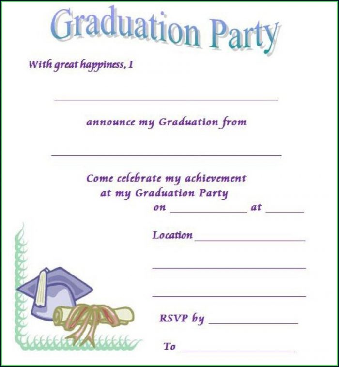 Free Printable Graduation Invitation Templates Free Printable Graduation Invitation Templates
