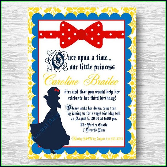 Free Printable Snow White Invitation Template Free Printable Snow White Invitation Template