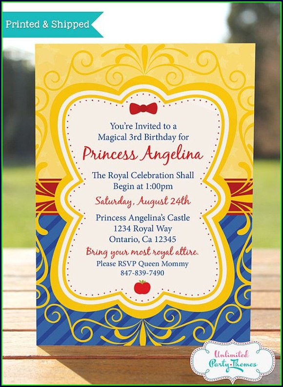 Free Snow White Invitation Template Free Snow White Invitation Template