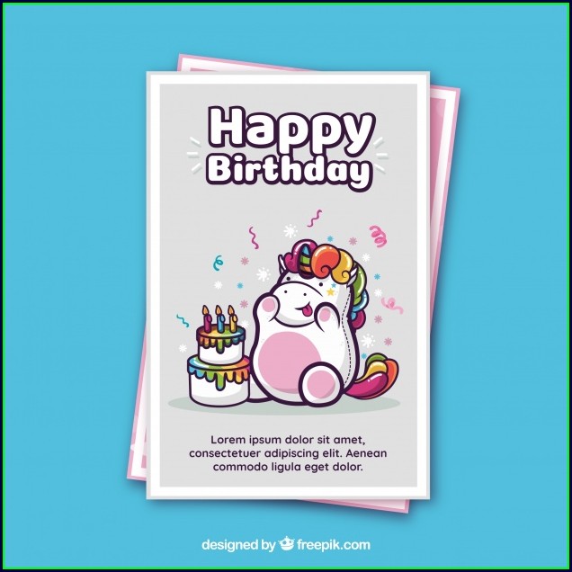 Happy Birthday Unicorn Birthday Card Template Happy Birthday Unicorn Birthday Card Template
