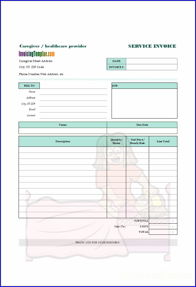 Home Care Invoice Template Home Care Invoice Template