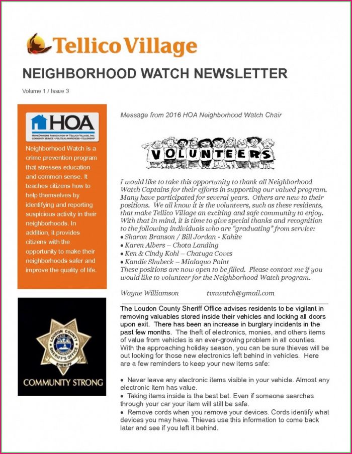 Homeowners Association Neighborhood Newsletter Templates Homeowners Association Neighborhood Newsletter Templates