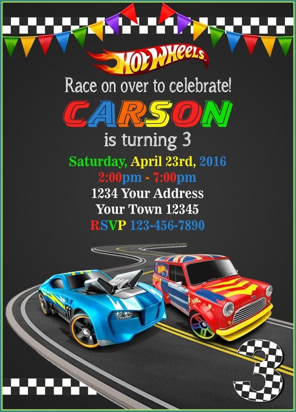 Hot Wheels Invitation Template Hot Wheels Invitation Template