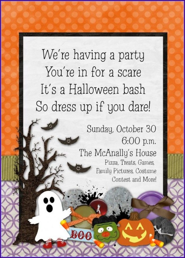 Kids Halloween Birthday Party Invitation Template Kids Halloween Birthday Party Invitation Template