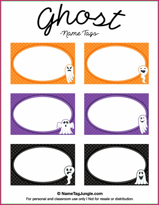 Label Halloween Name Tag Template Label Halloween Name Tag Template