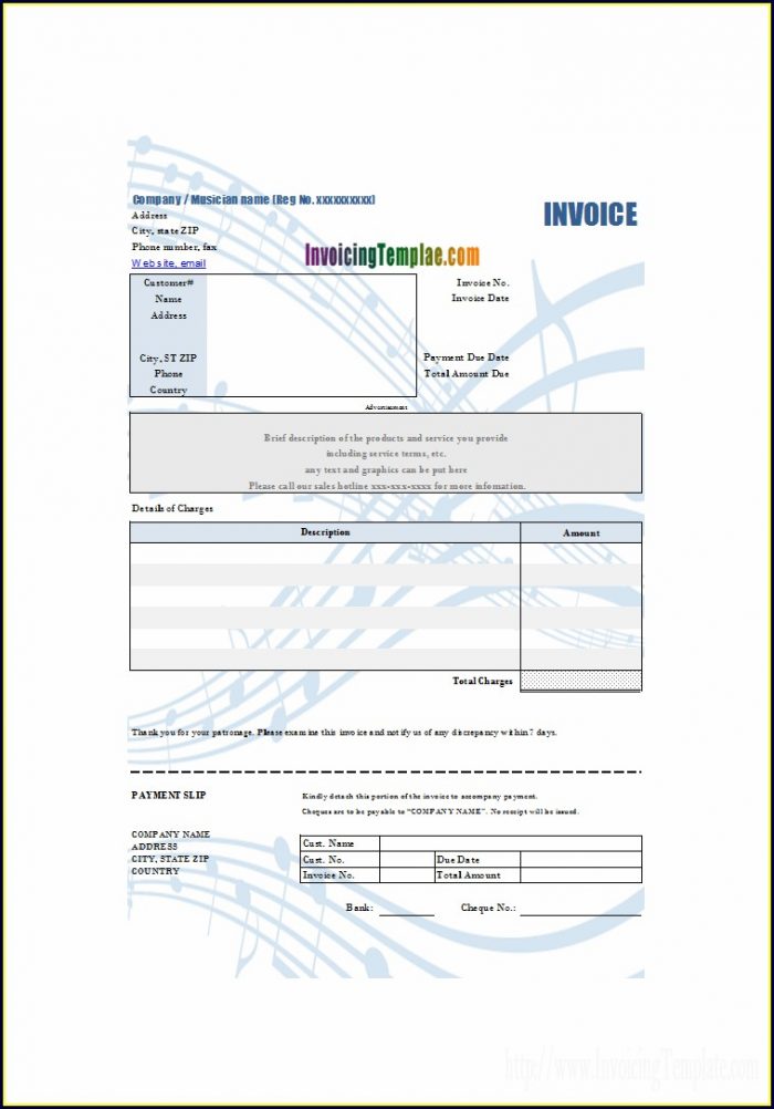 Musician Invoice Template Australia Musician Invoice Template Australia