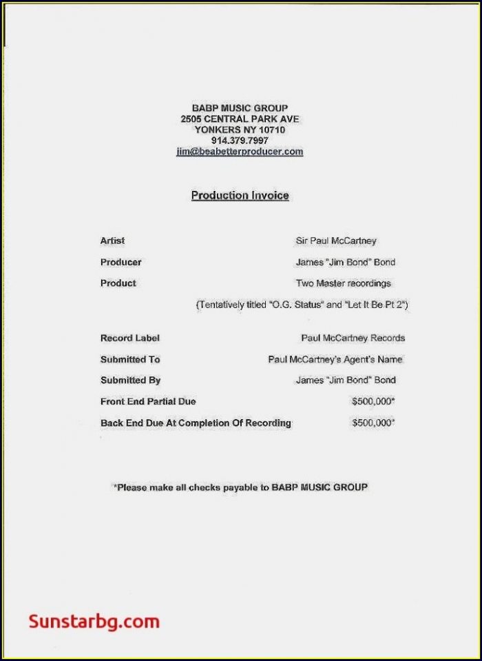 Musician Invoice Template Mac Musician Invoice Template Mac