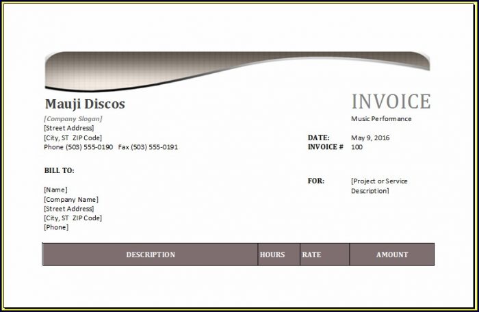 Musician Invoice Template Uk Musician Invoice Template Uk